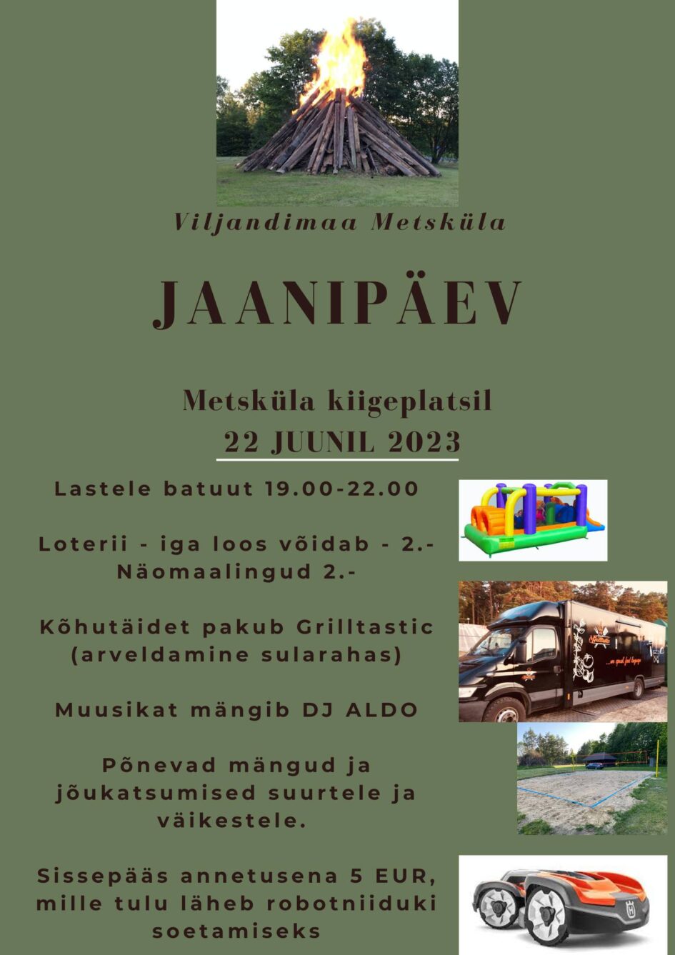 Jaanipäev 22.juuni Metskülas